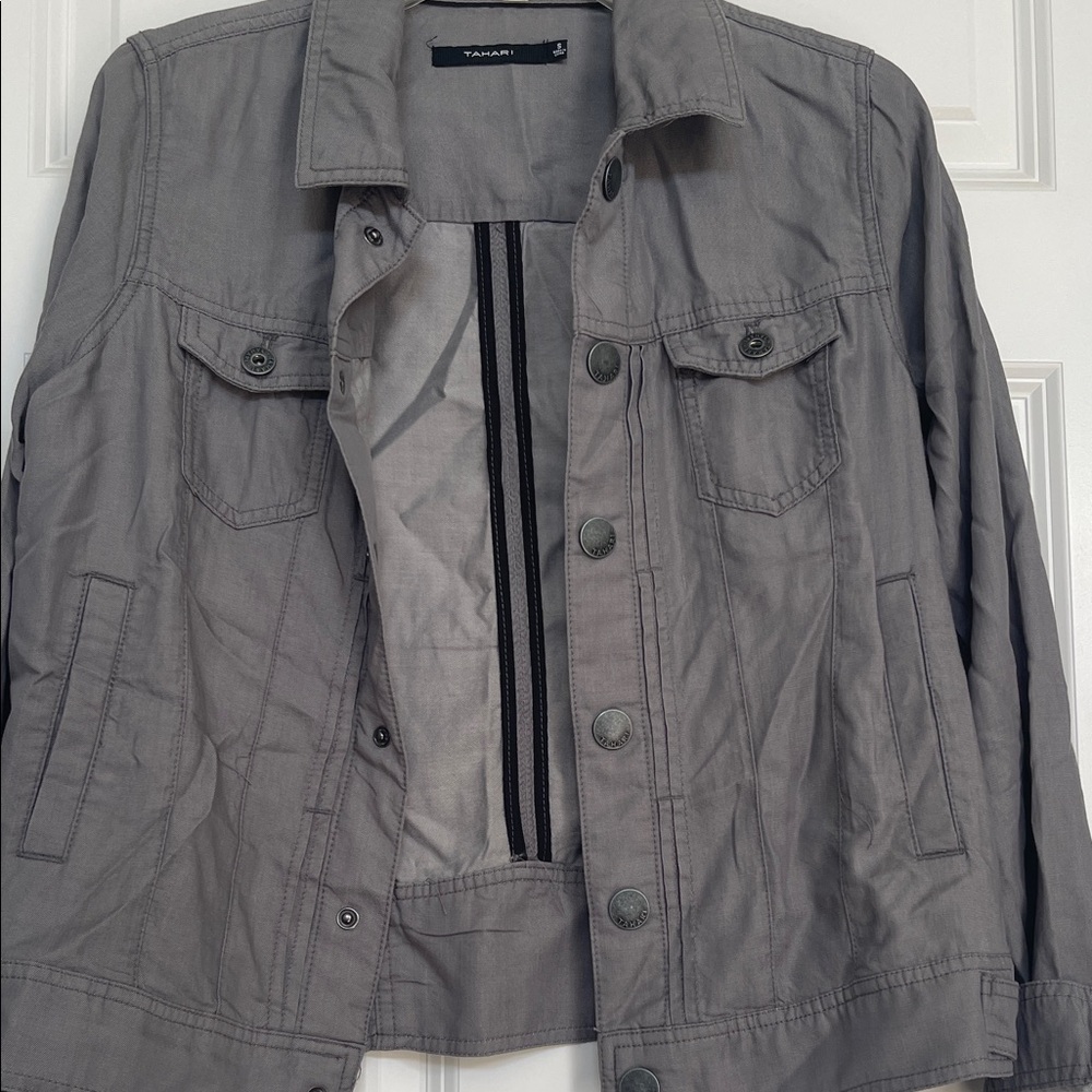 Tahari Charcoal jacket